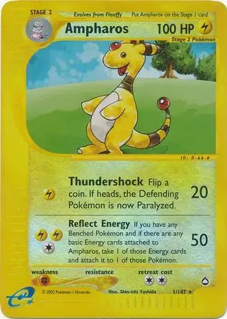 Ampharos [Reverse Holo] - Pokemon Aquapolis #1