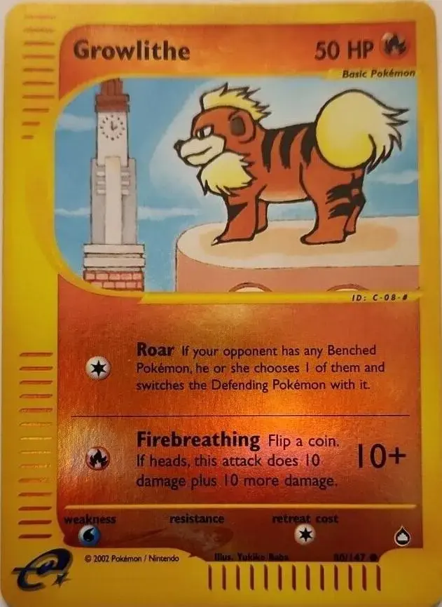 Growlithe [Reverse Holo] - Pokemon Aquapolis #80