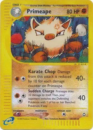 Primeape [Reverse Holo] - Pokemon Aquapolis #29