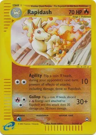 Rapidash [Reverse Holo] - Pokemon Aquapolis #31