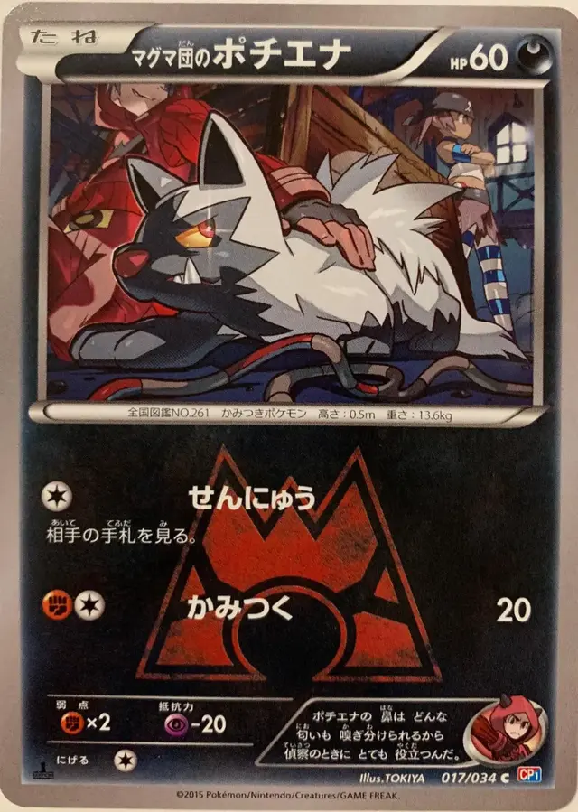 Team Magma's Poochyena - Pokemon Japanese Double Crisis #17