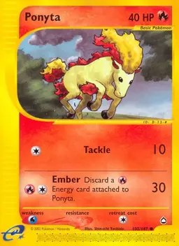 Ponyta 102 - Pokemon Aquapolis