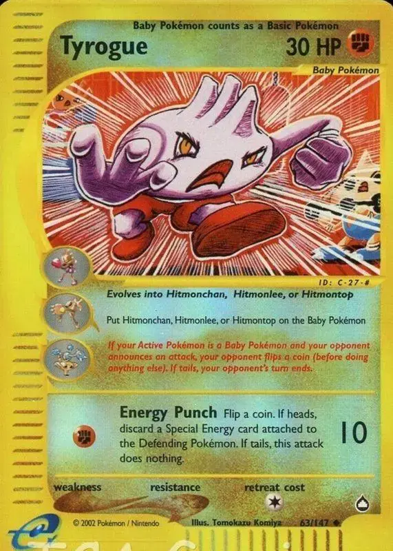 Tyrogue [Reverse Holo] - Pokemon Aquapolis #63