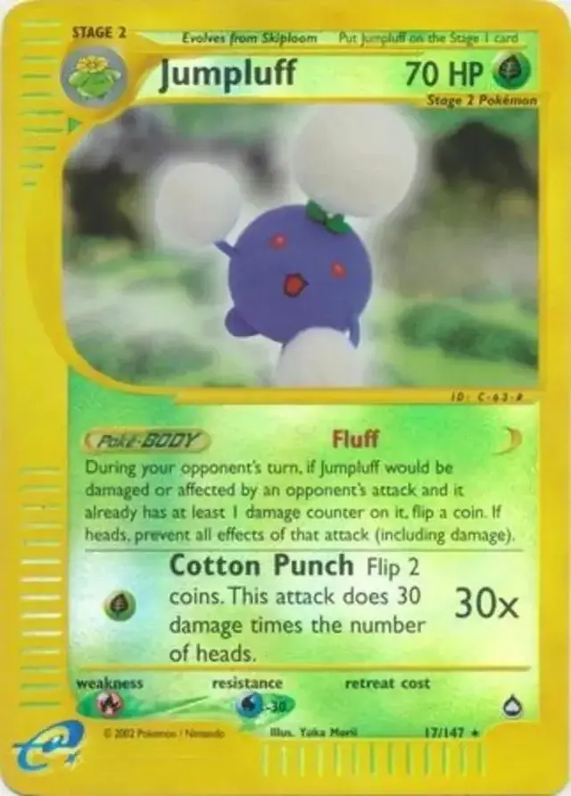 Jumpluff [Reverse Holo] - Pokemon Aquapolis #17
