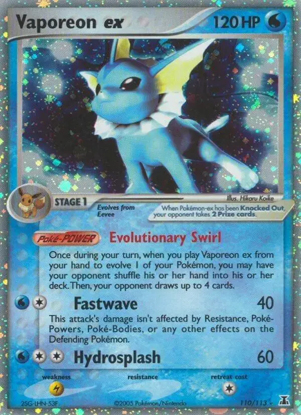 Vaporeon EX [1st Edition] - Pokemon Japanese Holon Research #3