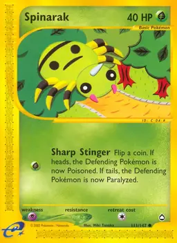 Spinarak [Reverse Holo] - Pokemon Aquapolis