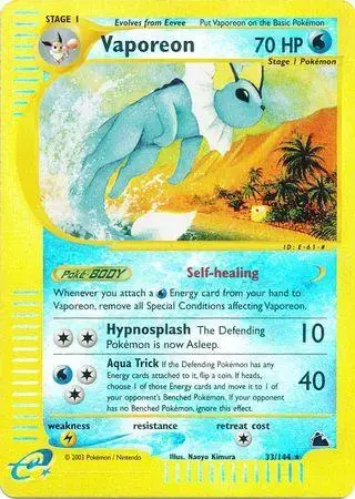 Vaporeon [Reverse Holo] - Pokemon Skyridge #33