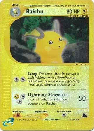 Raichu [Reverse Holo] - Pokemon Skyridge #27