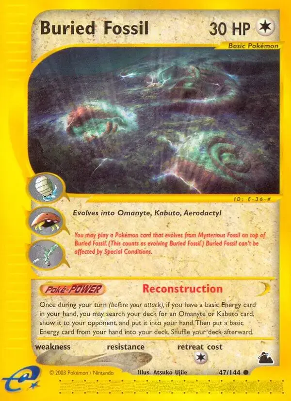 Buried Fossil - Pokemon Skyridge #47