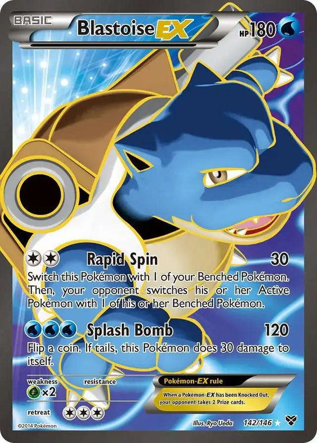 Pokemon XY set - most valuable card artwork (Blastoise EX)