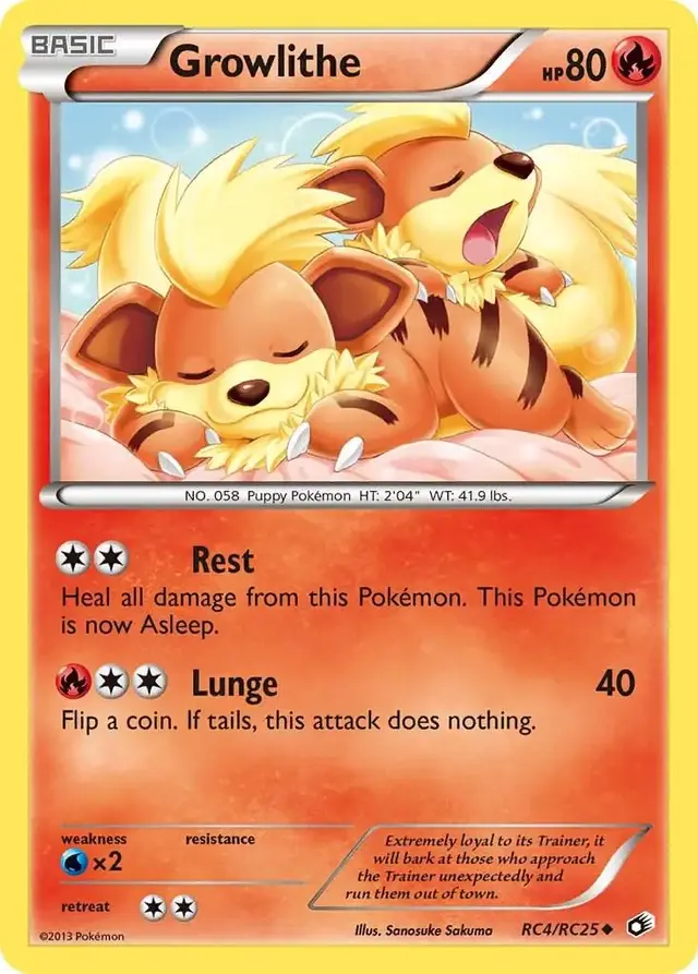 Growlithe - Pokemon Legendary Treasures #RC4