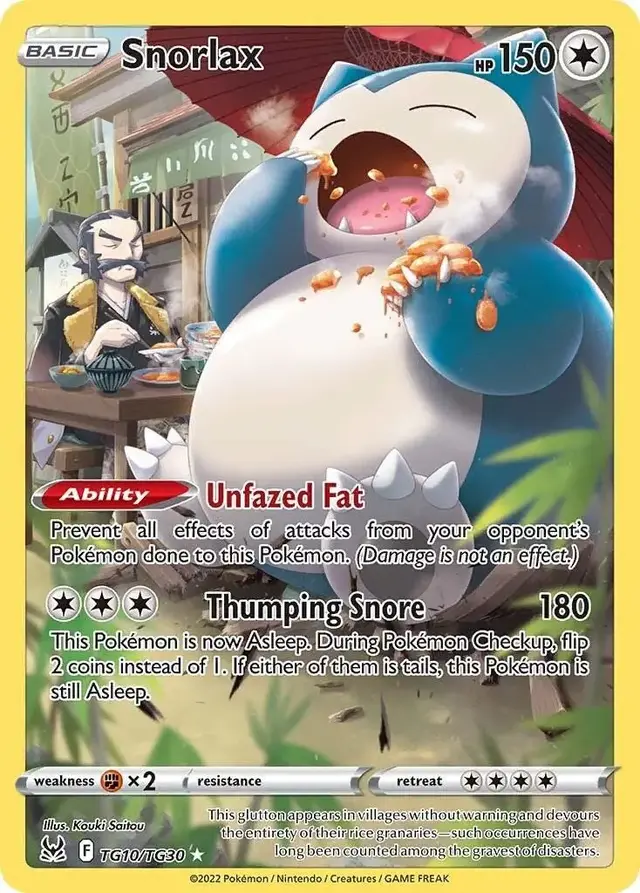Snorlax - Pokemon Lost Origin #TG10