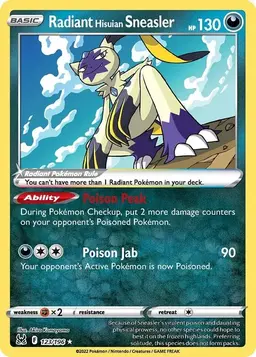 Radiant Hisuian Sneasler 123 - Pokemon Lost Origin