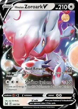 Hisuian Zoroark V 146 - Pokemon Lost Origin