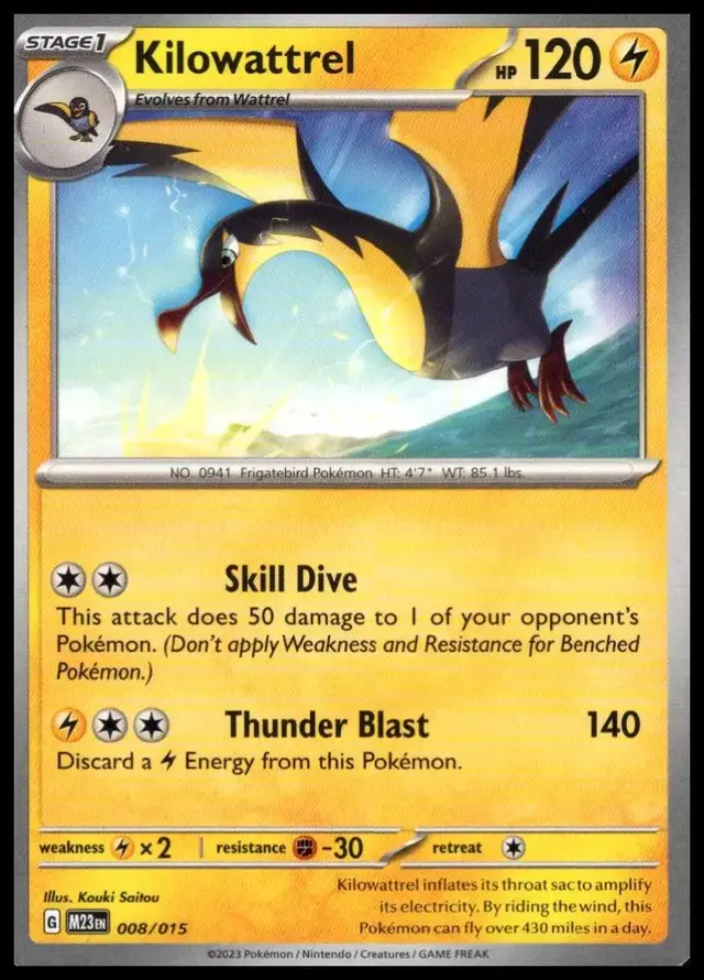 Kilowattrel - Pokemon McDonalds 2023 #8