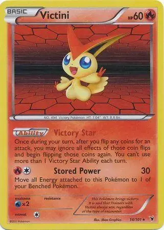Victini [Reverse Holo] - Pokemon Noble Victories #14