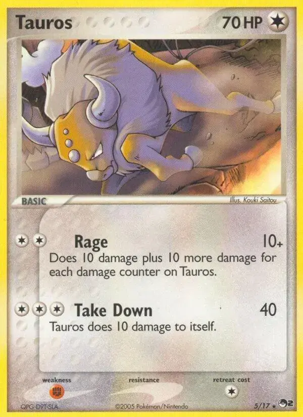 Tauros #5 - Pokemon POP Series 2