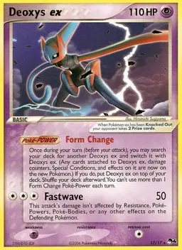 Deoxys EX #17 - Pokemon POP Series 4