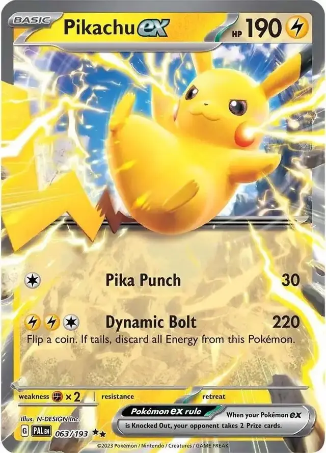 Pikachu ex - Pokemon Paldea Evolved #63