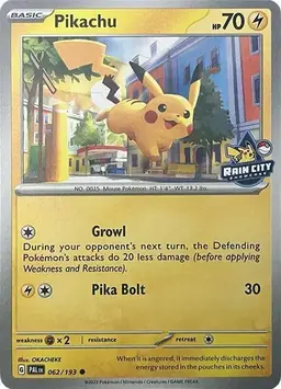 Pikachu [Rain City Showcase] #62 - Pokemon Paldea Evolved