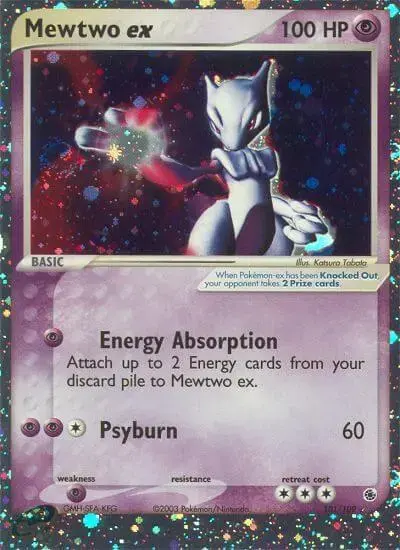 Pokemon Ruby & Sapphire set - most valuable card artwork (Mewtwo EX)