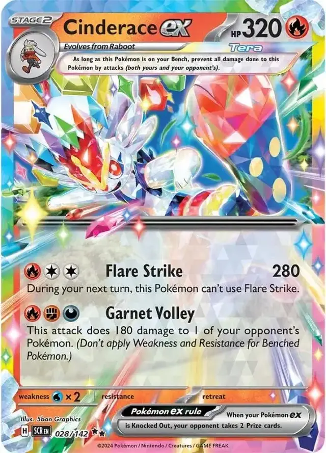 Cinderace ex - Pokemon Stellar Crown #28
