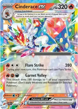 Cinderace ex 28 - Pokemon Stellar Crown