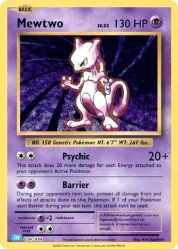 Mewtwo #14 - Pokemon TCG Classic: Blastoise Deck