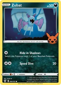 Zubat #89 - Pokemon Trick or Trade 2022