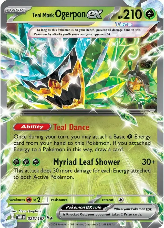 Teal Mask Ogerpon ex - Pokemon Twilight Masquerade #25