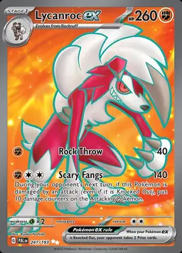 Lycanroc ex 241 - Pokemon Paldea Evolved