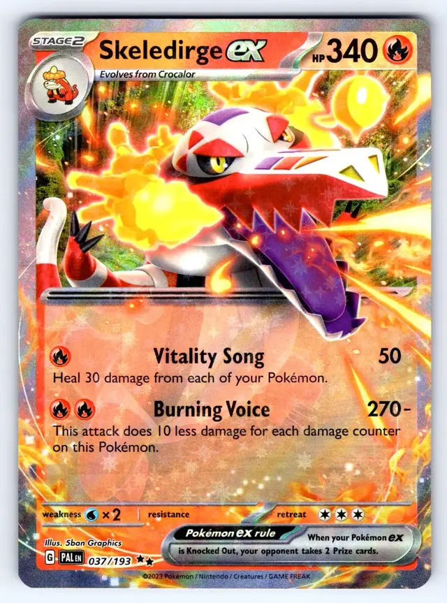 Skeledirge ex - Pokemon Paldea Evolved #37