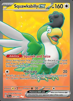 Squawkabilly ex 247 - Pokemon Paldea Evolved