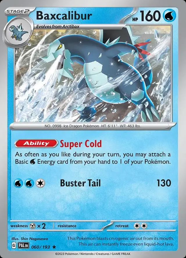 Baxcalibur [Holo] - Pokemon Paldea Evolved #60