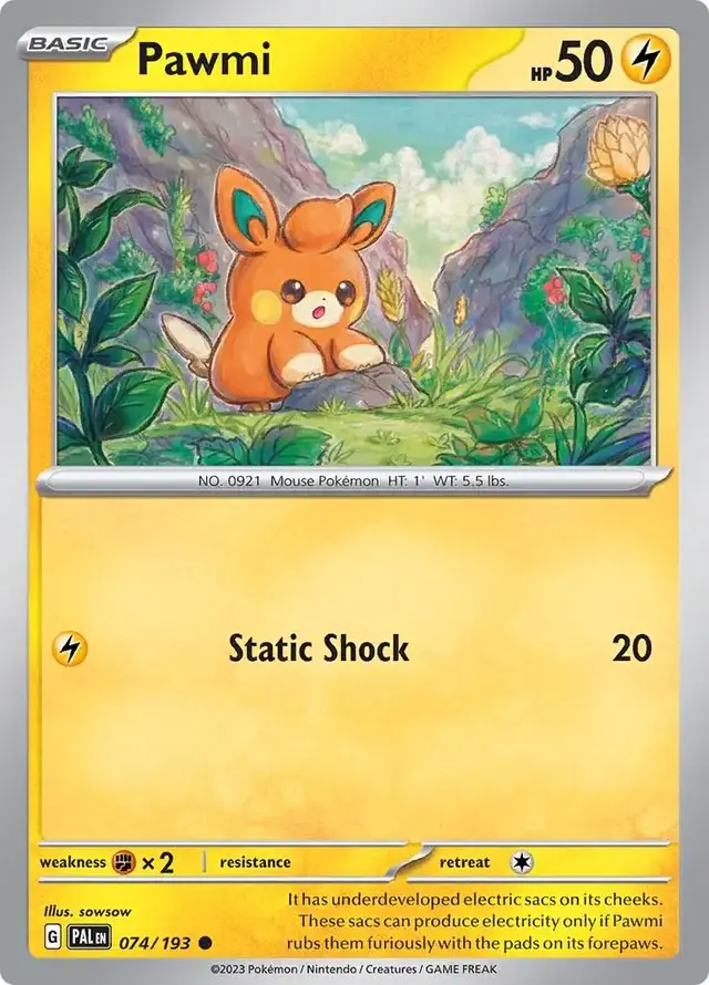Pawmi - Pokemon Paldea Evolved #74