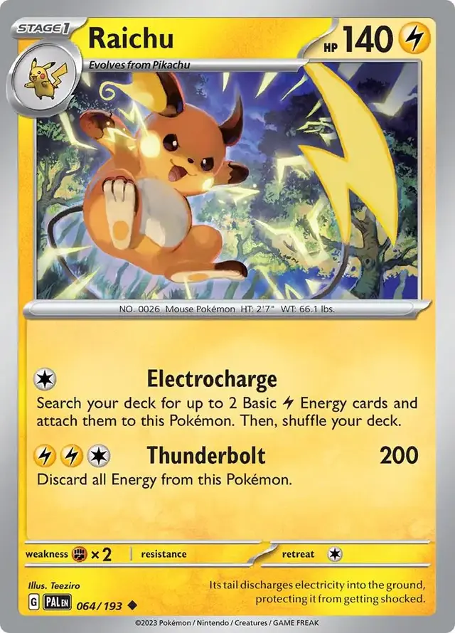 Raichu - Pokemon Paldea Evolved #64