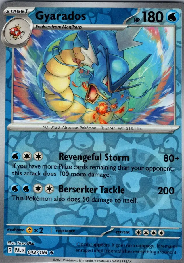 Gyarados [Reverse Holo] - Pokemon Paldea Evolved #43