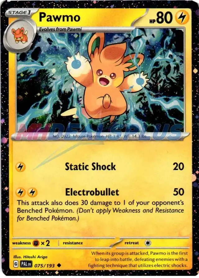 Pawmo [Cosmo Holo] - Pokemon Paldea Evolved #75