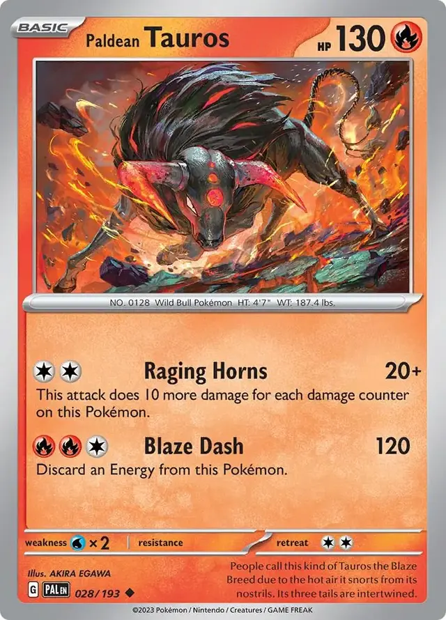 Paldean Tauros - Pokemon Paldea Evolved #28