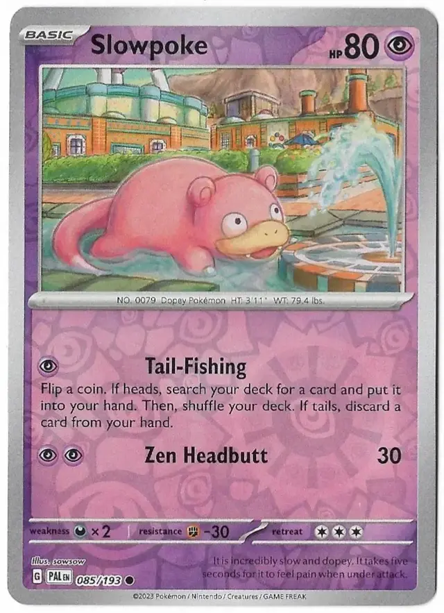 Slowpoke [Reverse Holo] - Pokemon Paldea Evolved #85