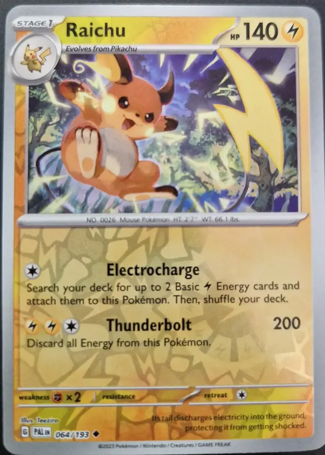 Raichu [Reverse Holo] - Pokemon Paldea Evolved #64