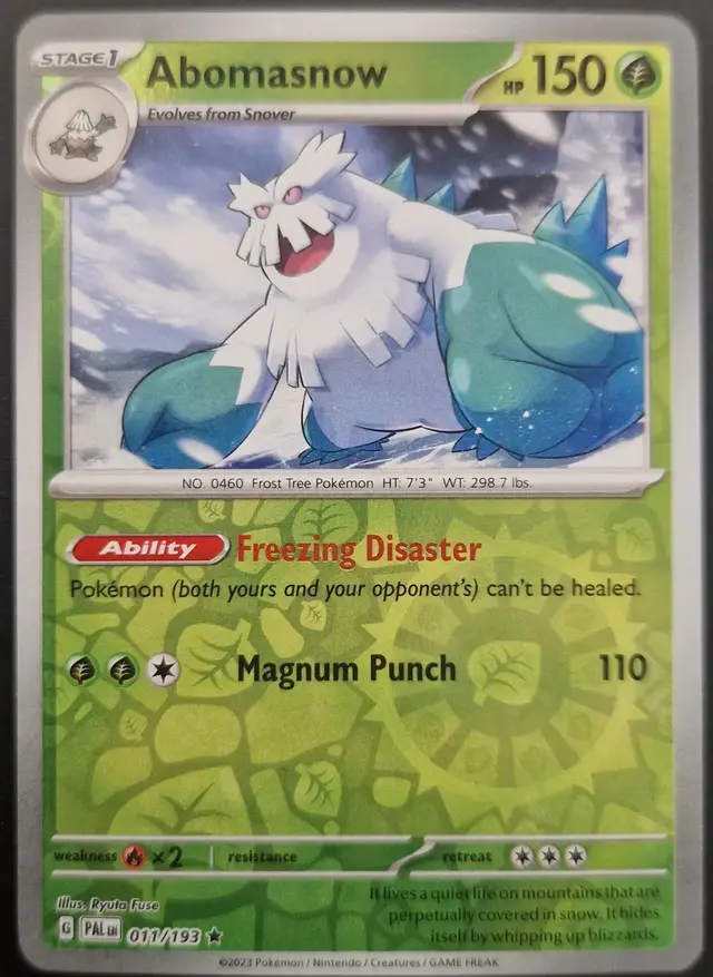 Abomasnow [Reverse Holo] - Pokemon Paldea Evolved #11