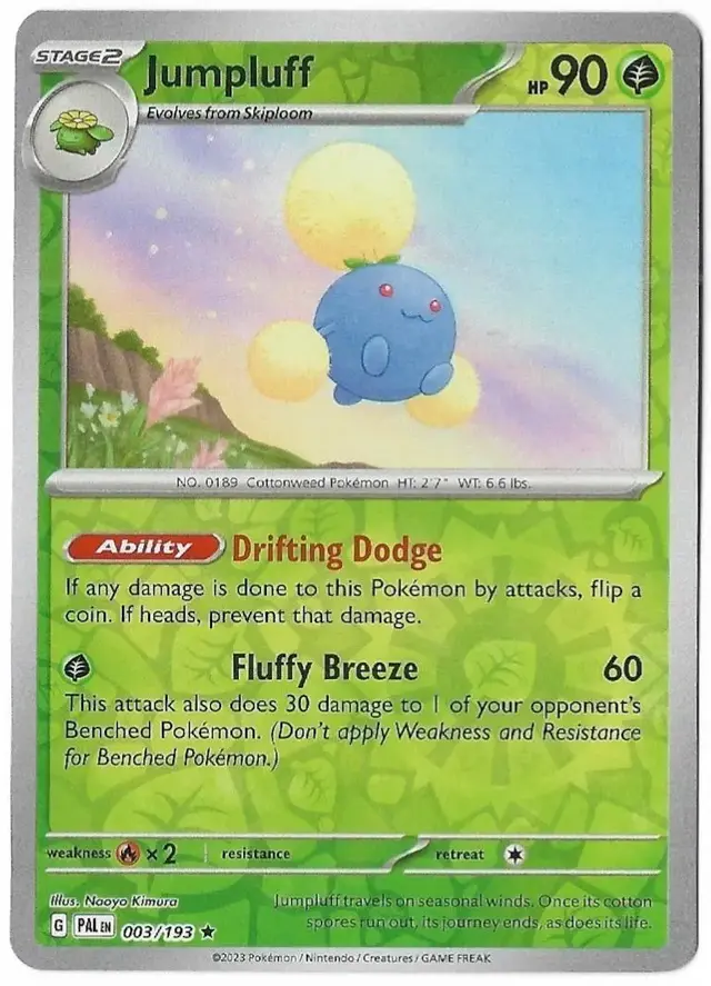 Jumpluff [Reverse Holo] - Pokemon Paldea Evolved #3