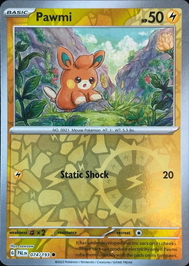 Pawmi [Reverse Holo] - Pokemon Paldea Evolved #74