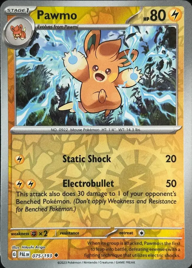 Pawmo [Reverse Holo] - Pokemon Paldea Evolved #75