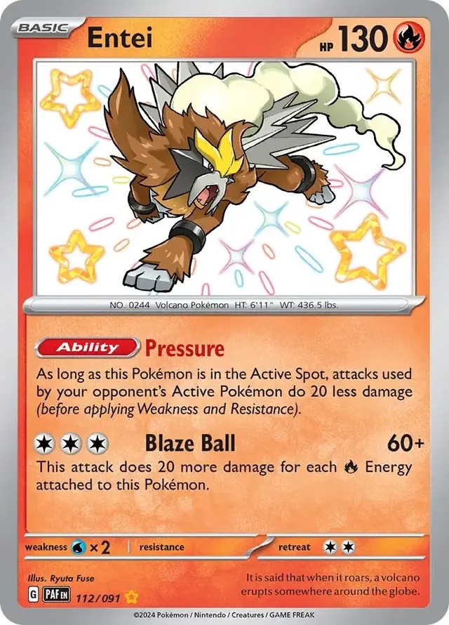 Entei - Pokemon Paldean Fates #112