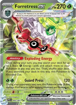 Forretress ex 2 - Pokemon Paldean Fates