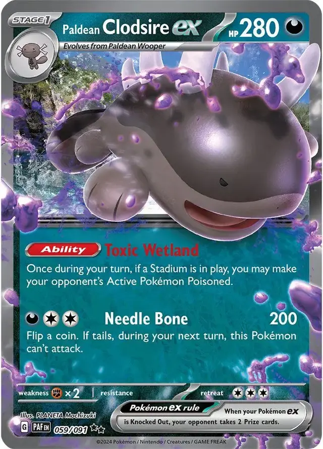 Paldean Clodsire ex - Pokemon Paldean Fates #59