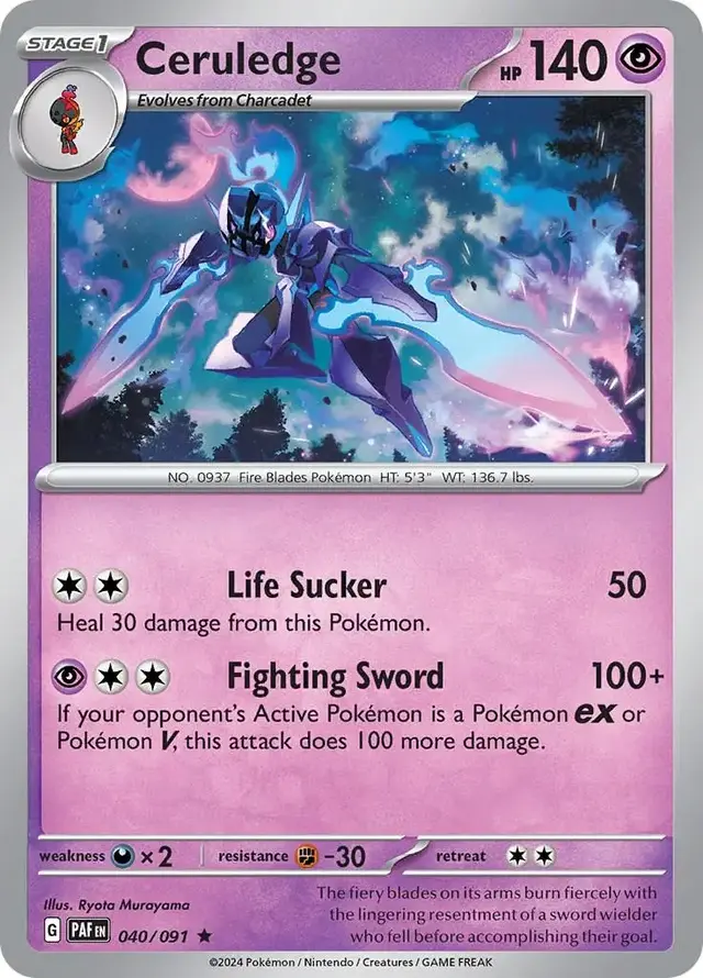 Ceruledge - Pokemon Paldean Fates #40