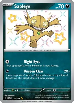 Sableye 184 - Pokemon Paldean Fates